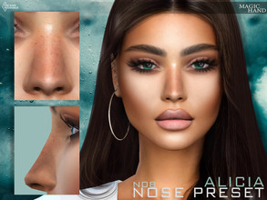 Sims 4 — Alicia Nose Preset N08 by MagicHand — Straight nose for females and males - HQ Compatible Click on the nose to