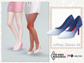 Sims 4 — Sequins high heels / 48 by Arltos — 9 colors. HQ compatible.