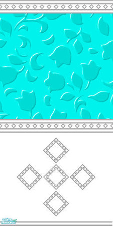 Sims 2 — FloraBloks Set - Aqua by Arduinna — FloraBloks Aqua, part of my FloraBloks Set.