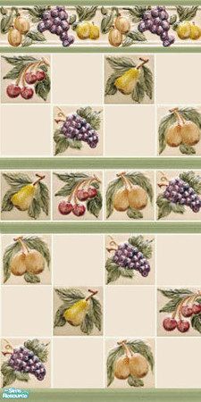 Sims 2 — Kitchen mural 1 by devilishdawn —  