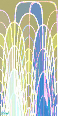 Sims 2 — Peacock B by s00z — A bold art decoish sort of abstract modern wallpaper. Looks great in restaurants and clubs.