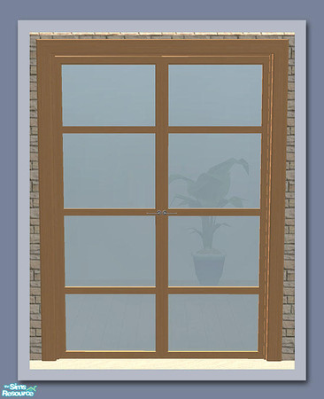 Sims 2 — Chamonix French Door - Frosted Glass by Shakeshaft — Part of a new mesh set of 2 new doors and a window, set