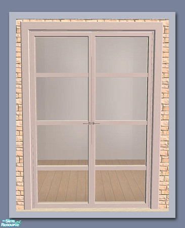 Sims 2 — Chamonix French Door - White by Shakeshaft — Part of a new mesh set of 2 new doors and a window, set includes