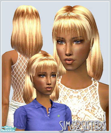 Sims 2 — S2S 'Barbie' hair - #387068 Recolor by sims2sisters — Available for teen, young adult, adult and elder. Enjoy!