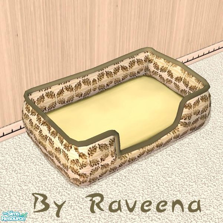 Sims 2 — Large Pet Bed - Tan by Raveena — Pamper your pet with this colorful and soft pet bed. Even your little puppy or