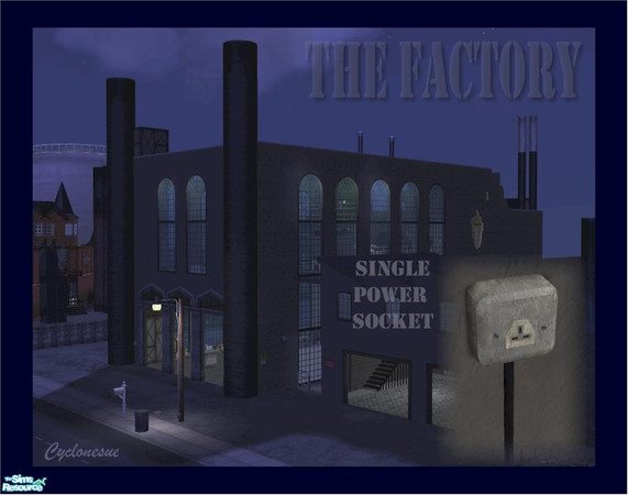 Sims 2 — Single Plug Socket by Cyclonesue — A decorative wall power point (single socket) (found under Decorative/Wall