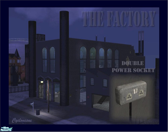 Sims 2 — Double Plug Socket by Cyclonesue — A decorative wall power socket (found under 'Decorative/Wall Hangings' in the