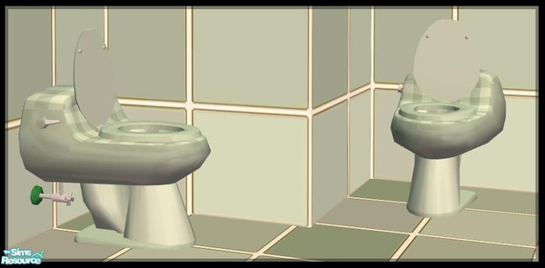 Sims 2 — NK PI Toilets - Sea Green by MoMama — A Sea Green toilet with a plaid topside for a look of simple elegance.