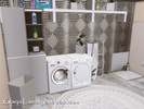 Sims 4 — Gracja Laundry and Bathroom | Only TSR CC by GenkaiHaretsu — Modern bathroom with laundry (fake) for Gracja