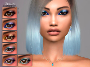 Sims 4 — Ocean Eyeshadow N28 by Suzue — -21 Swatches -For Female (Teen to Elder) -HQ Compatible