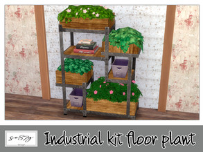 Sims 4 — Industrial kit floor plant by so87g — cost: 50$, you can found it in decor - plant NEW features of the object: