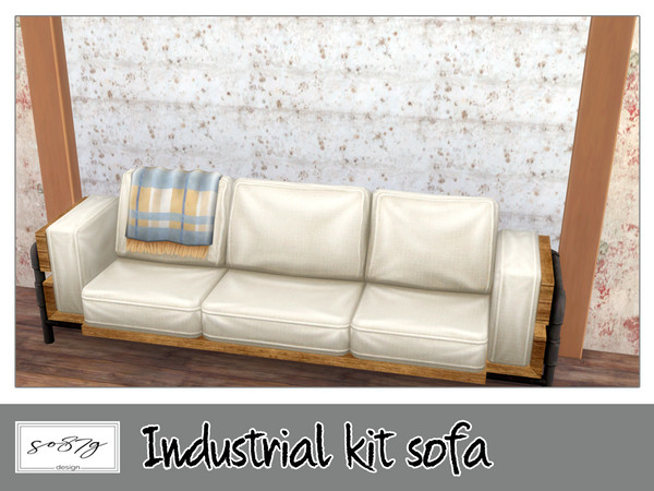 Sims 4 — Industrial kit sofa by so87g — cost: 400$, you can found it in comfort - sofa NEW features of the object: