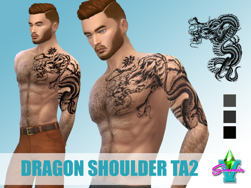 The Sims Resource - SimmieV Dragon Shoulder Ta2