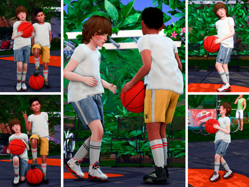 The Sims Resource Playing Basketball PosePack