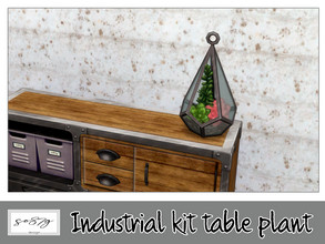 Sims 4 — Industrial kit table plant by so87g — cost: 50$, you can found it in decor - plant NEW features of the object: