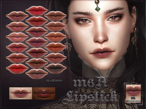 Sims 4 — m6A Lipstick by RemusSirion — Lipstick in 19 colours for your female sims. Lipstick category 19 colours female,