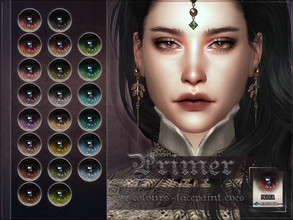 Sims 4 — Primer Eyes by RemusSirion — Primer Eyes, facepaint eyes in 22 colours. Facepaint category 22 colours all