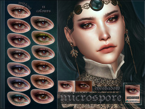 Sims 4 — Microspore Eyeshadow by RemusSirion — Microspore, Eyeshadow in 11 colours. Eyeshadow category 11 colours HQ mod