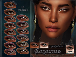 Sims 4 — Cajanus Eyeshadow by RemusSirion — Cjanus, a glittery eyeshadow in 13 colours. Eyeshadow category 13 colours HQ