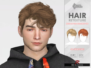 Sims 4 — TO0929 Hair Retexture Mesh Needed by remaron — Hair retexture for males in The Sims 4 PLEASE READ BEFORE