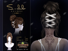 Sims 4 — Steampunk D hair accessories by S-Club by S-Club — Steampunk D hair accessories , 5 swatches, hope you like,