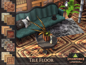 Sims 4 — Steampunked - Tile Floor by Rirann — Steampunked Tile Floor 15 variations in one file Base game