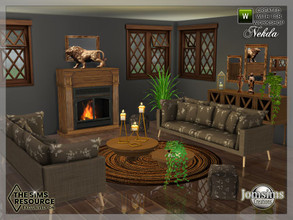 Sims 4 — Nekda Livingroom by jomsims — Nekda living room a new living room in 4 wood natural shade adn cosy corner. sofa