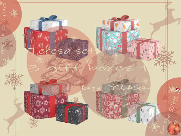 Sims 4 — [SJB] Teresa set 3 gift boxes 1 by Ylka by Ylka — These are three gift boxes that you can place under your