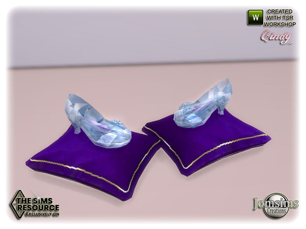 Sims 4 — Cindy salon glass shoe deco by jomsims — Cindy salon glass shoe deco