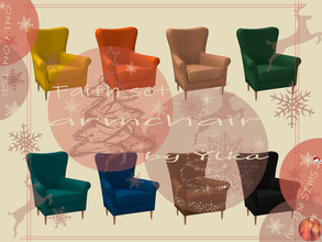 Sims 4 — [SJB] Faith set armchair by Ylka — A soft armchair for your living room. Has 8 colors. You can see all the