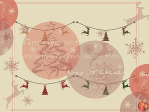 Sims 4 — [SJB] Queenie set christmas garland (deer + tree) by Ylka by Ylka — This is a Christmas garland with a deer and