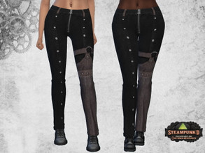 Sims 4 — Steampunked Pants by Puresim — Steampunk pants for female sims.