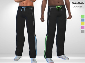 Sims 4 — Damian Joggers by Puresim — Joggers for men in 5 colors.