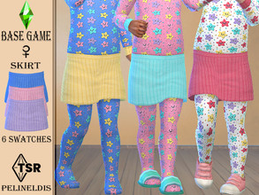 Sims 4 — Knitted Skirt by Pelineldis — A cute knitted skirt for toddler girls in 6 color variations. Matches my smiling