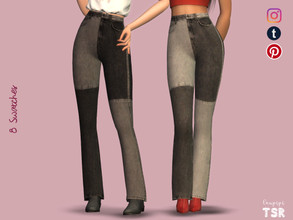 Sims 4 — Modern Jeans - MBT21 by laupipi2 — Are you tired of clasic jeans? Enjoy this new modern pattened pair of jeans,