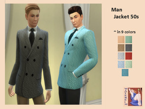 Sims 4 — ws Man Jacket 50s - RC by watersim44 — ws Man Jacket 50s - RC ~ in 10 colors ~ Teen to Elder ~ Everyday, Formal,