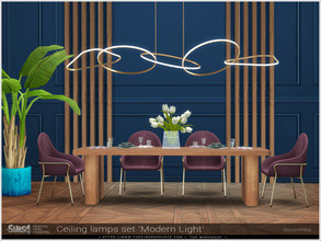 Sims 4 — Ceiling lamps set Modern Light  by Severinka_ — Set of 9 ceiling lamps in a Modern style. For middle and tall