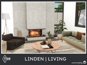 Sims 4 — Linden Living Room  - TSR CC Only by Summerr_Plays — Linden Living room is a cozy modern living space with an