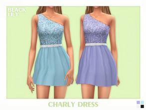 Sims 4 — Charly Dress by Black_Lily — YA/A/Teen 4 Swatches New item