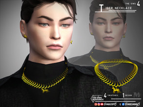 Sims 4 — Tiger Necklace by Mazero5 — Tiger necklace design from the Chinese zodiac sign Year of the Tiger 4 Swatches All