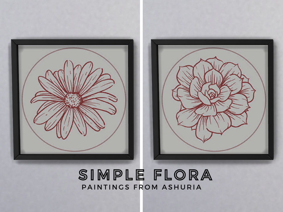 Simplot Flowers The Sims Resource | Simple Flora Art