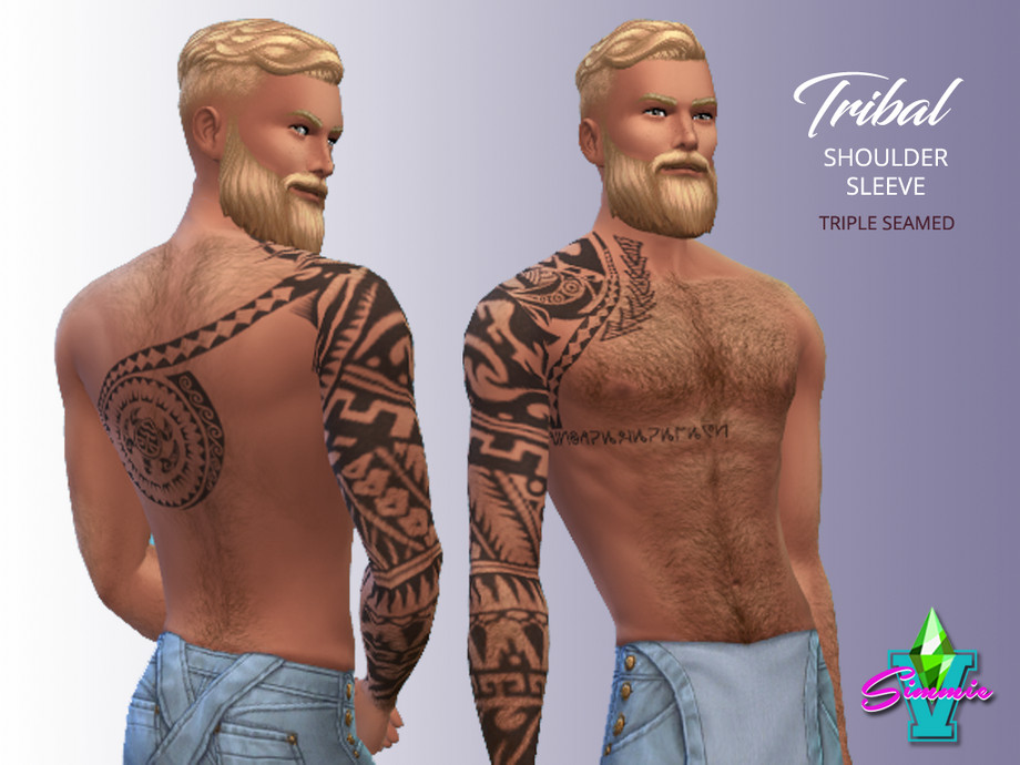 The Sims Resource - Tribal Shoulder Sleeve Ta2