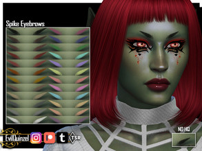 Sims 4 — Spike Eyebrows by EvilQuinzel — Gothic eyebrows for your sims! - Eyebrows category; - Female and male; - Teen +