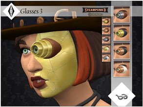 Sims 4 — Steampunked - Glasses 3 by AleNikSimmer — Single glasses that takes part of the texture from the eyes. It is