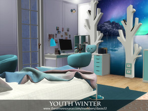 Sims 4 — Youth Winter by dasie22 — Youth Winter is a teenage room. Please, use code "bb.moveobjects on" before