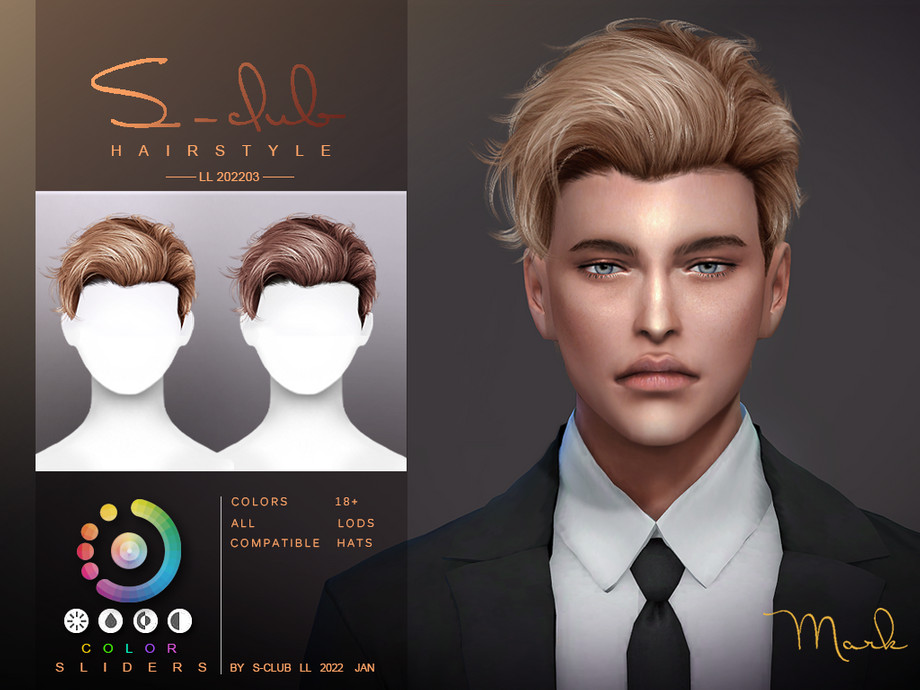 The Sims Resource Mens Short Hair Mark By S Club