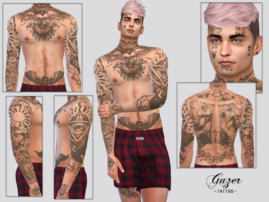 THE SIMS 4  TATTOO ADDICT  ALL CC LINKS  DOWNLOAD HER  YouTube