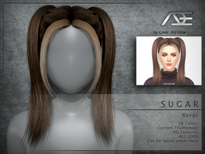 Sims 4 — Ade - Sugar (Bangs) by Ade_Darma — Sugar Bangs for Sugar Hairstyles 38 Colors HQ Textures ALL LODs Can be found