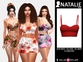 Sims 4 — Natalie (Top) by Beto_ae0 — Feminine top with various colors and fun and summery prints, I hope you like it - 25