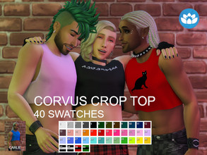 Sims 4 — Corvus Crop Top (spa day needed) by ItsCara00 by ItsCara00 — A recolor of the crop top from spa day with 40